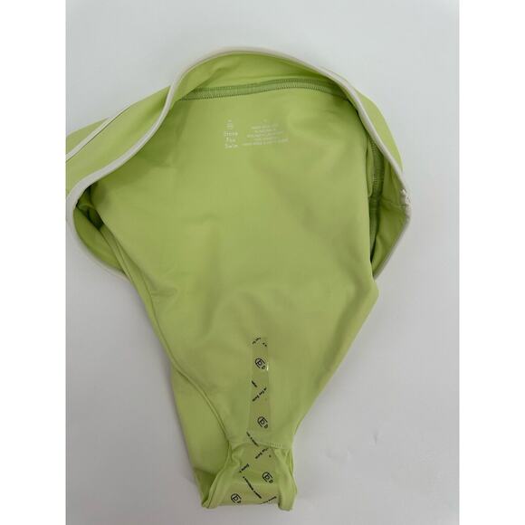 Stone Fox Swim High Rise Cheeky Bikini Swimsuit Bottom Lime Green Size Small NWT - Picture 3 of 3